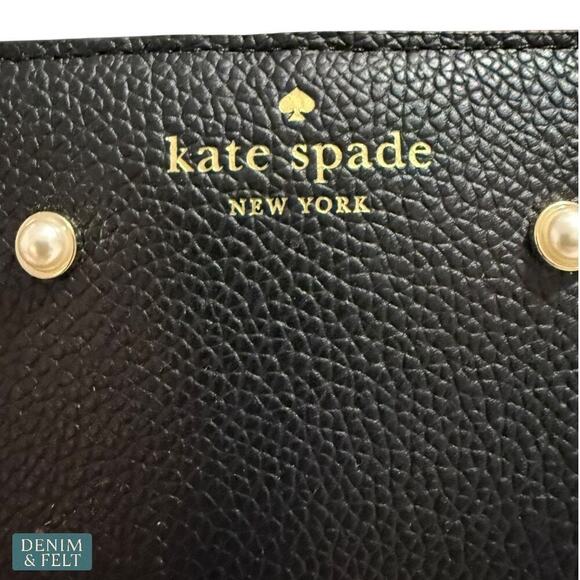 Kate Spade Serrano Place Pearl Stacy Black Long Wallet Gold Hardware - Picture 10 of 14